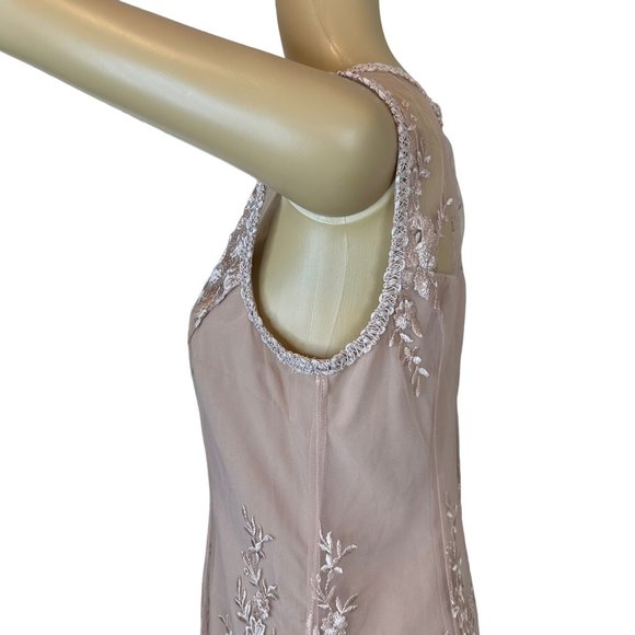 Nanette Lepore Shift Lace Dress Size 8 Baby Pink Lace Knee Length Sleeveless - Picture 6 of 13